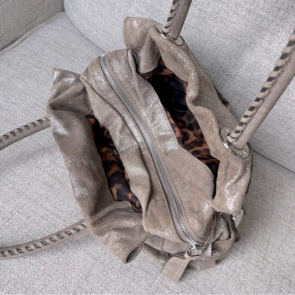 B. Makowsky Glittery Leather satchel - Picture 6 of 15